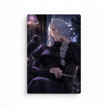 Gothic Anime Frau mit Rabe Wandbild
