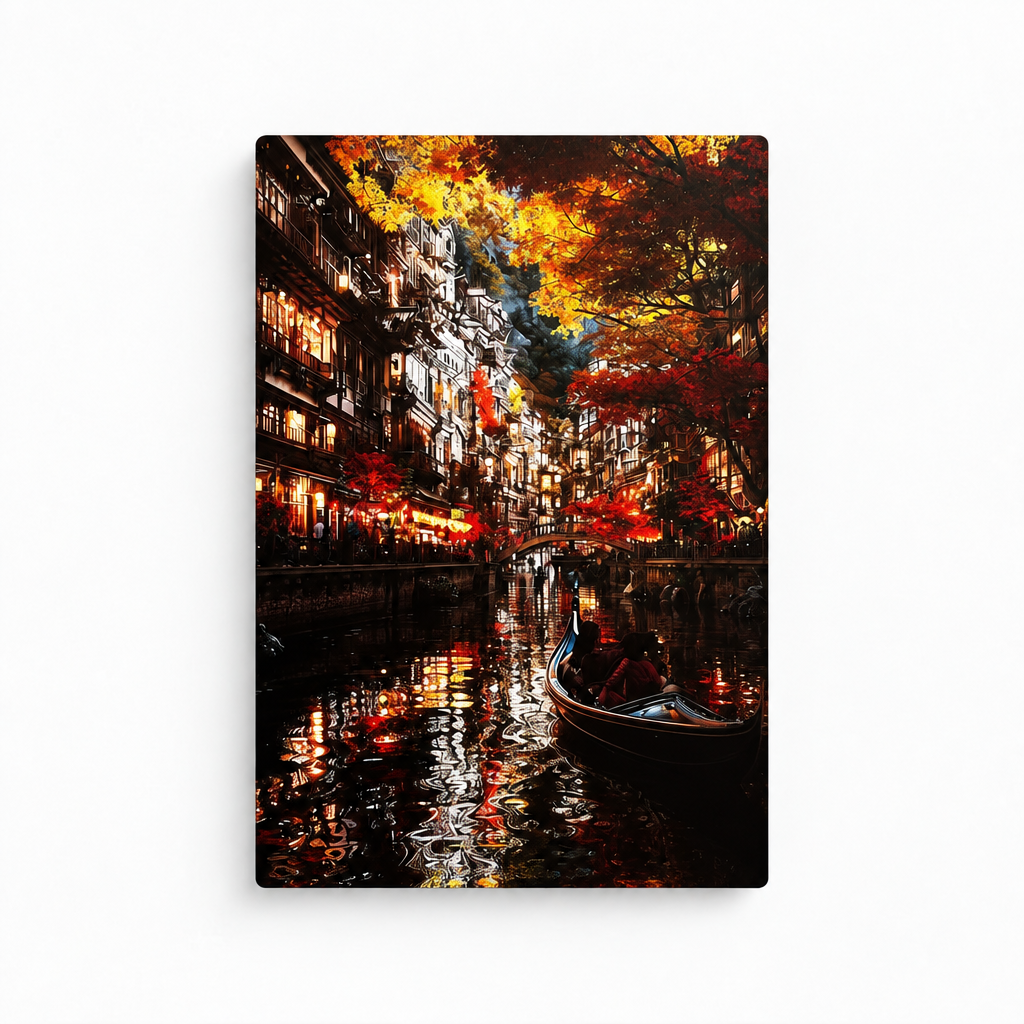 Herbstlicher Kanal Wandbild
