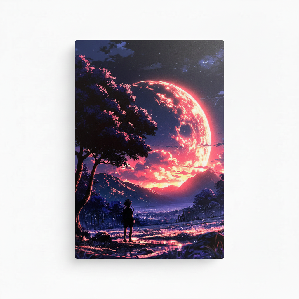 Leuchtender Mond Wandbild