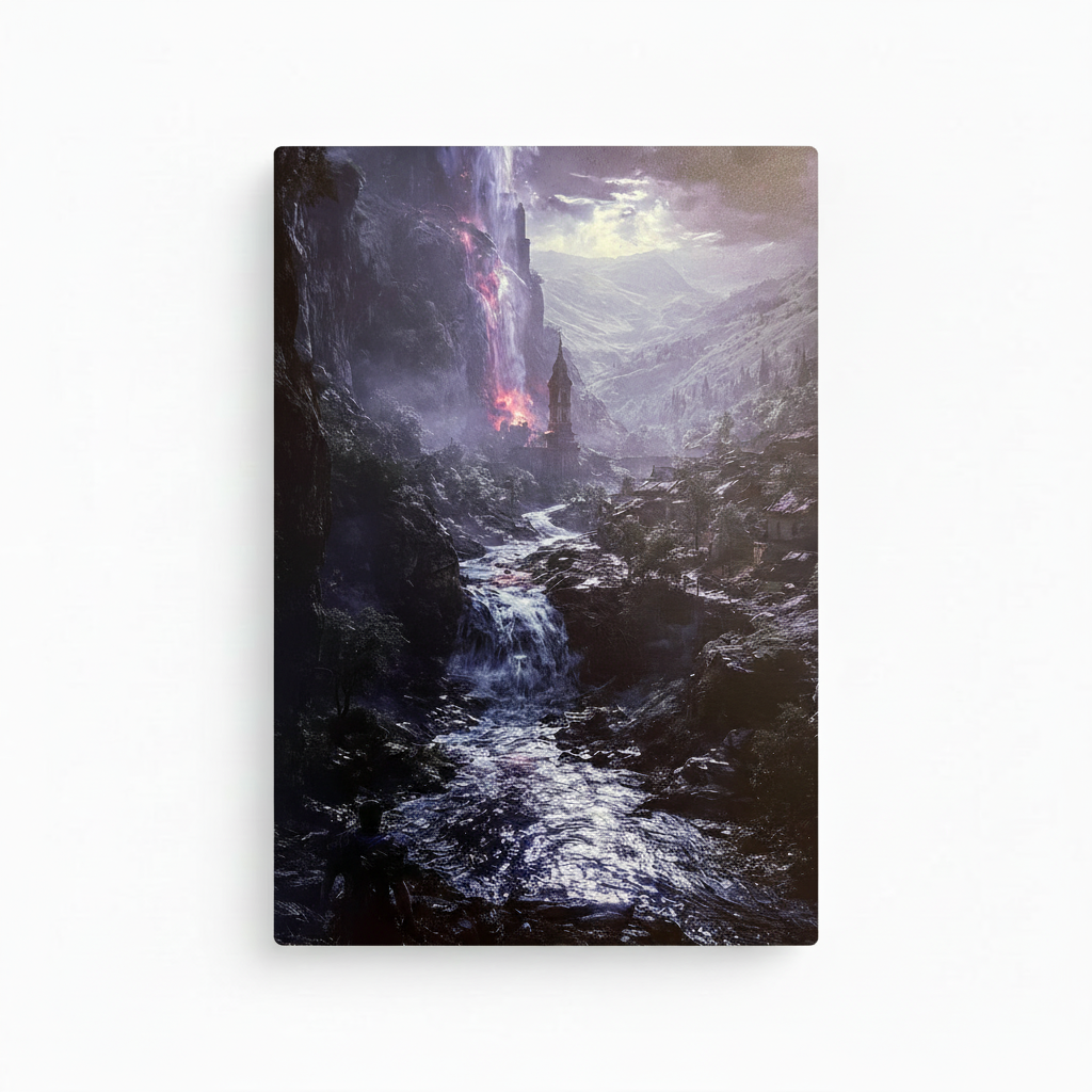 Mystische Gebirgsschlucht Wandbild