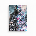Samurai mit Herzsymbol Wandbild