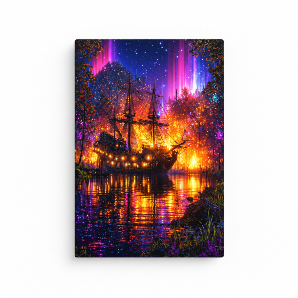 Magisches Segelschiff Wandbild