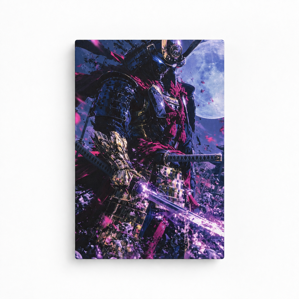 Samurai im Mondlicht Wandbild