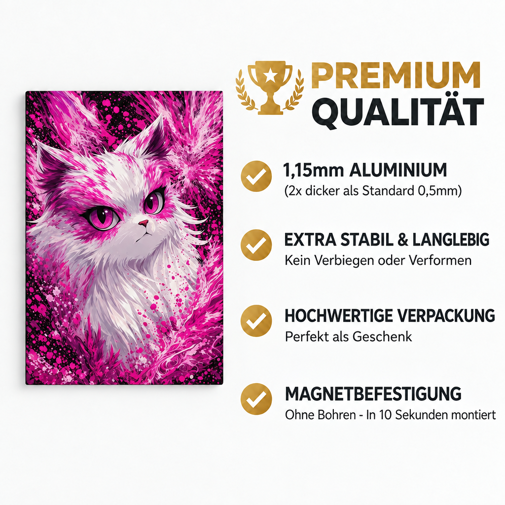 Fantasy Katze Wandbild