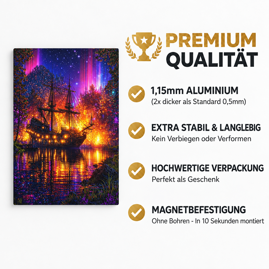 Magisches Segelschiff Wandbild
