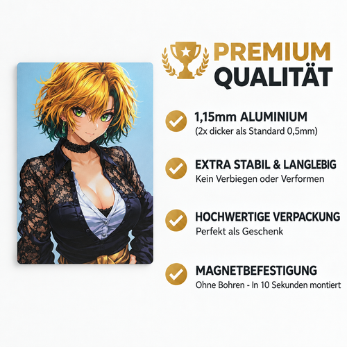 Anime Wandbild auf Metall