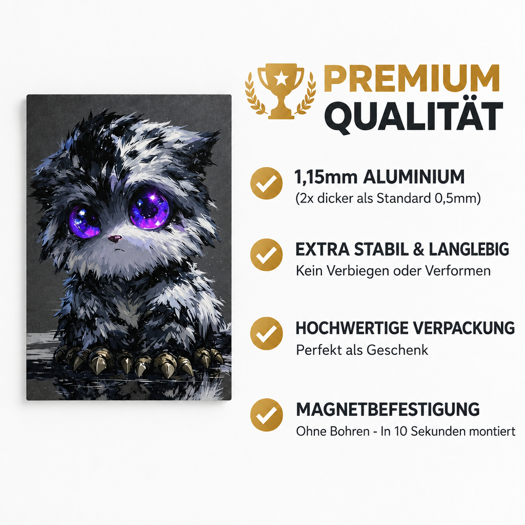 Flauschiges Fantasiewesen Wandbild
