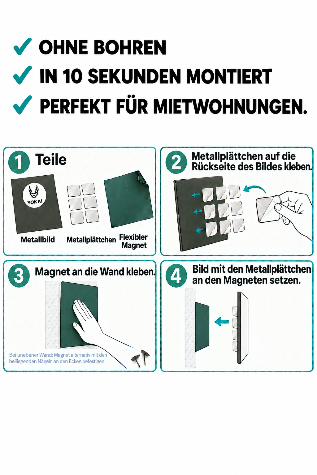 Anime Wandbild auf Metall