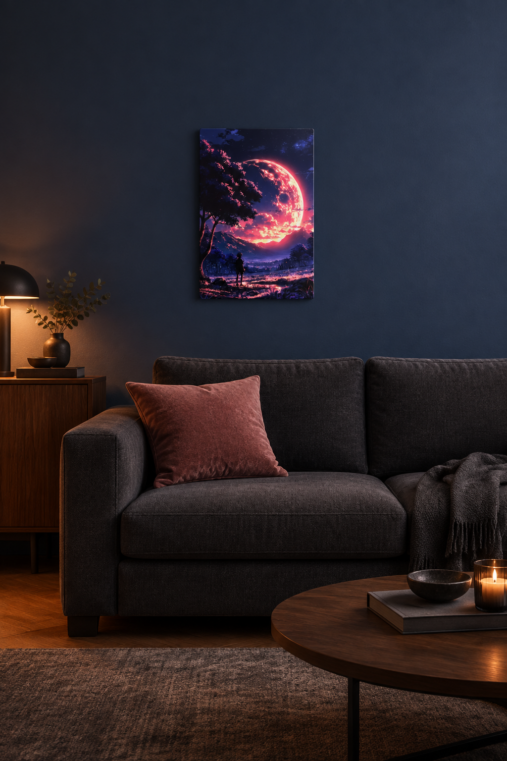 Leuchtender Mond Wandbild