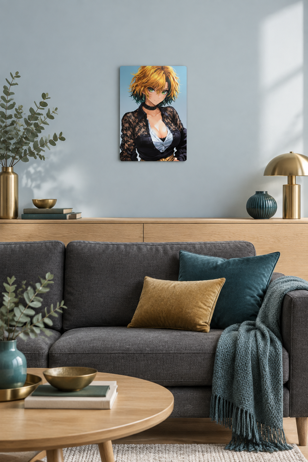 Anime Wandbild auf Metall