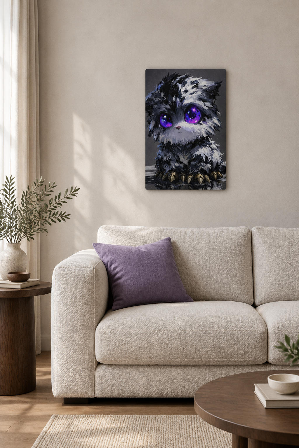 Flauschiges Fantasiewesen Wandbild