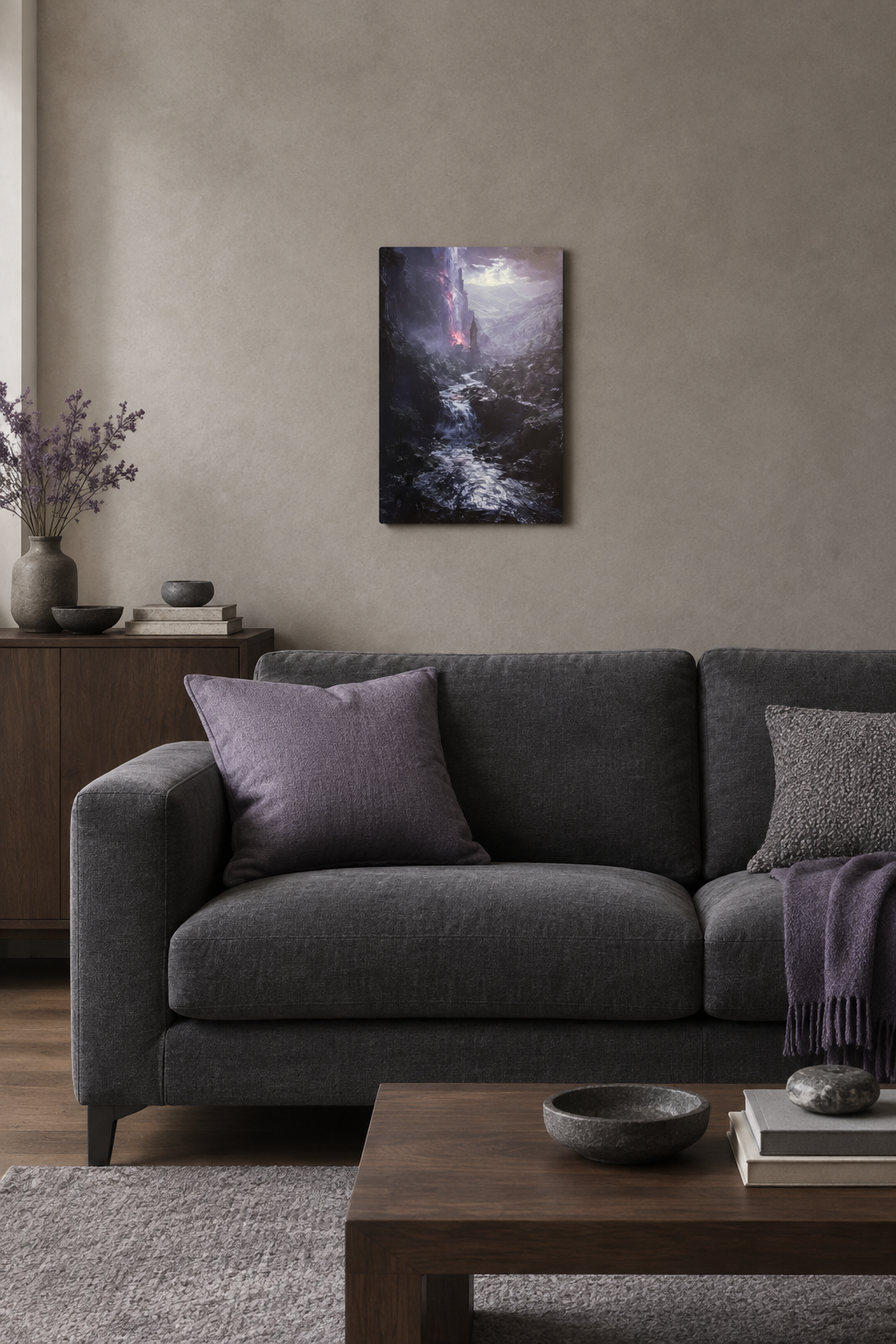 Mystische Gebirgsschlucht Wandbild