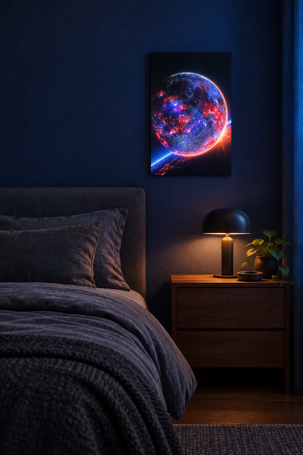 Kosmischer Mond Wandbild