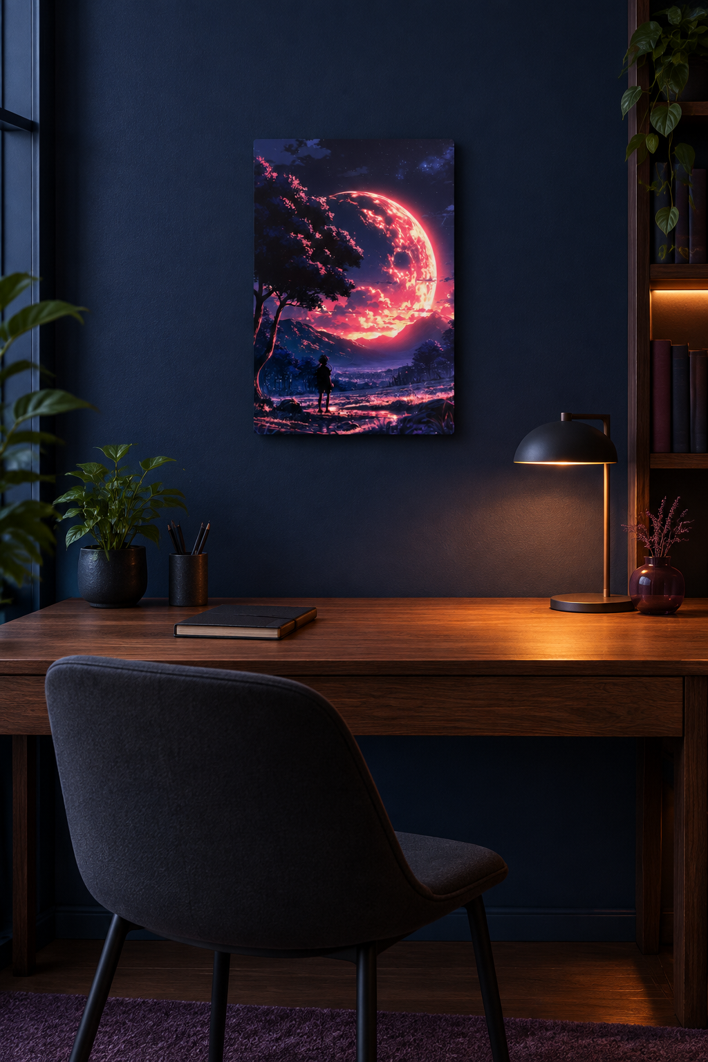 Leuchtender Mond Wandbild