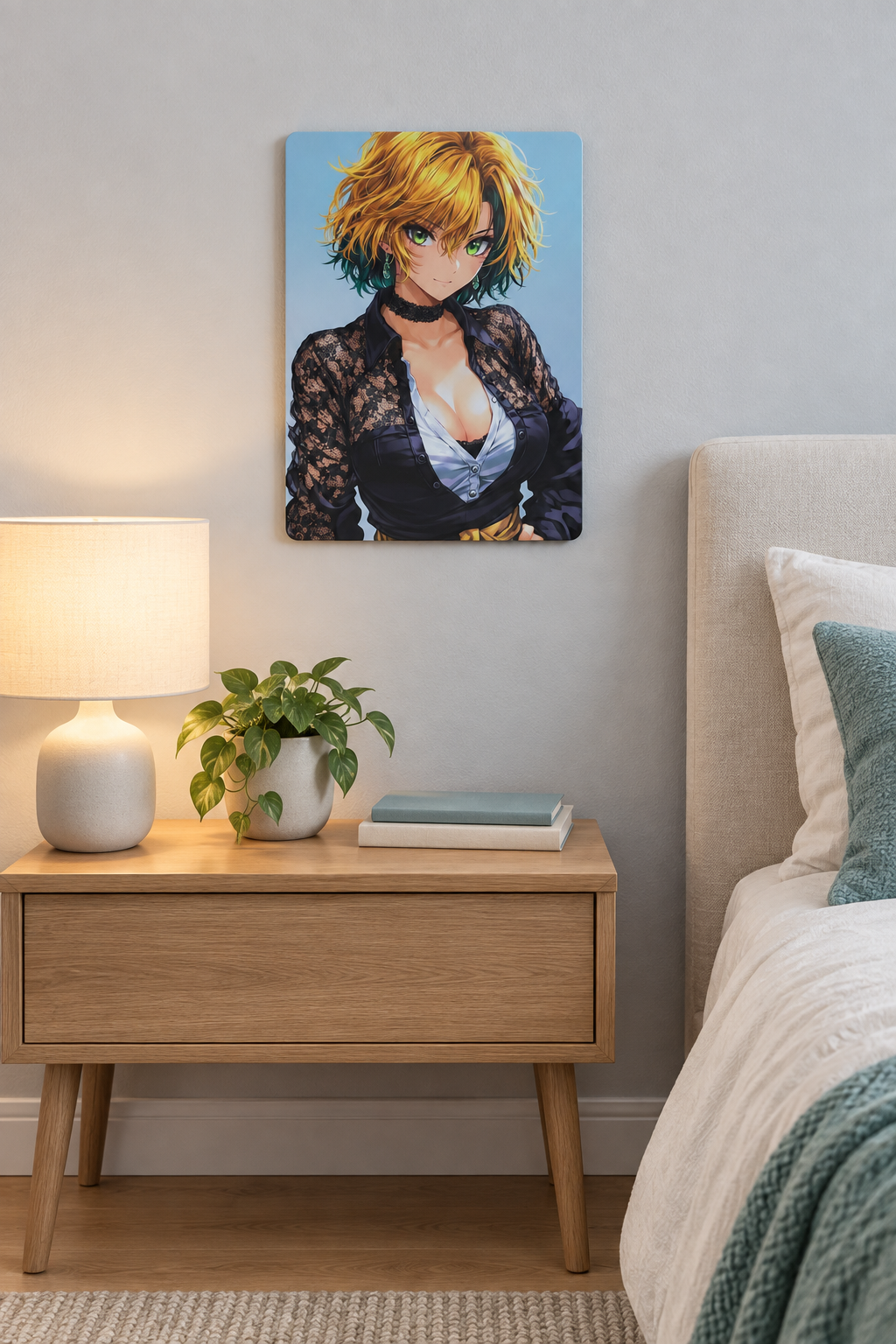 Anime Wandbild auf Metall