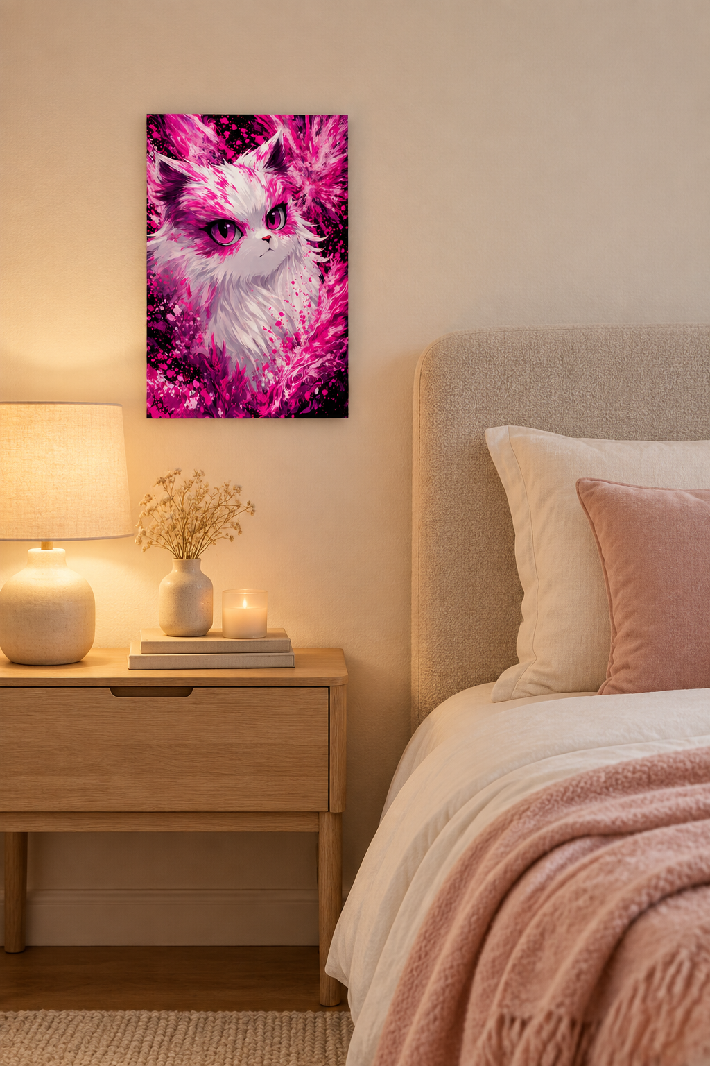 Fantasy Katze Wandbild