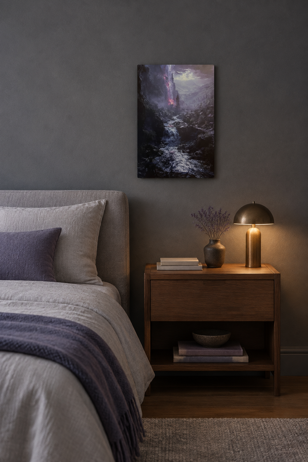 Mystische Gebirgsschlucht Wandbild