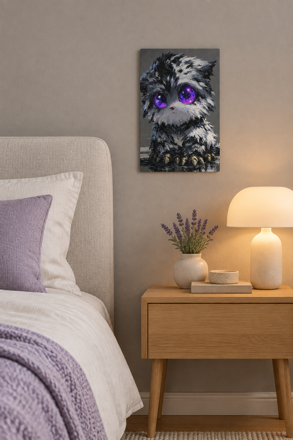 Flauschiges Fantasiewesen Wandbild