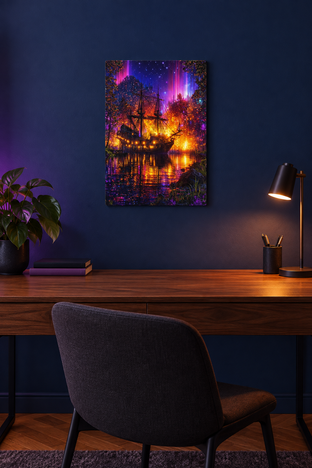 Magisches Segelschiff Wandbild