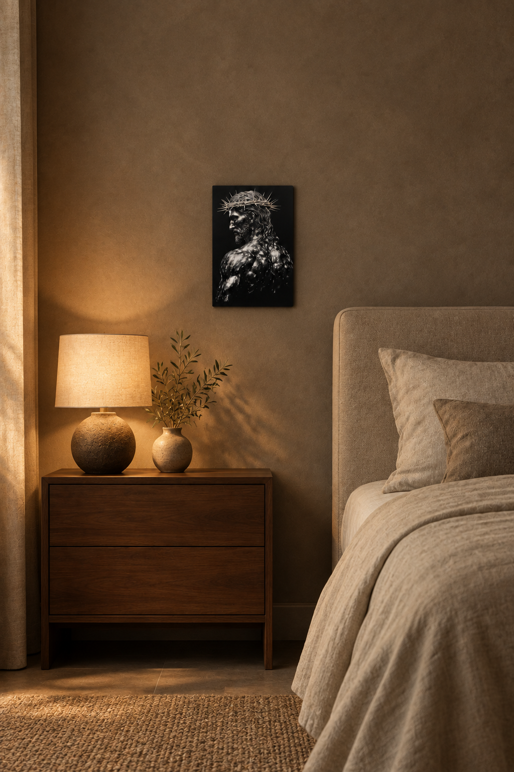 Jesus mit Dornenkrone Wandbild
