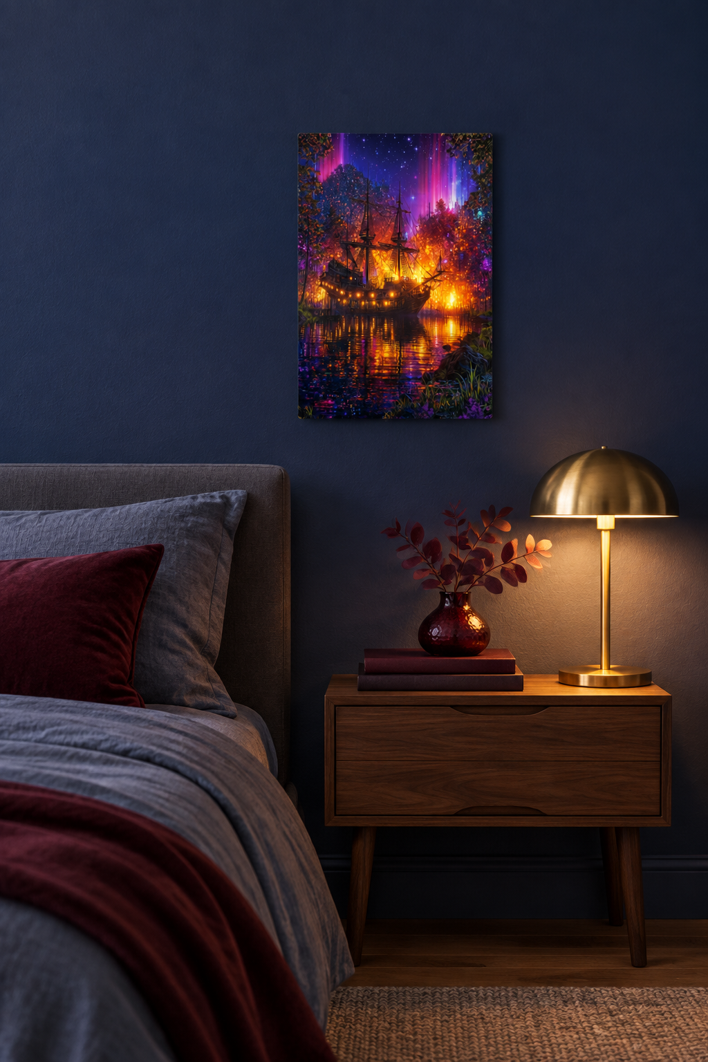 Magisches Segelschiff Wandbild