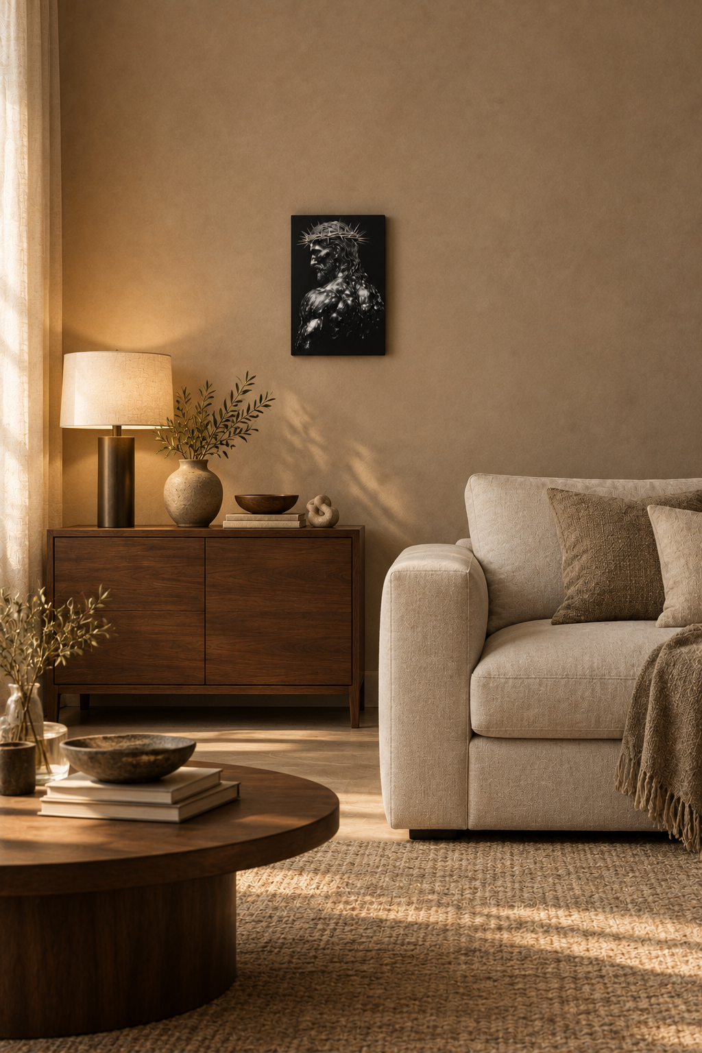 Jesus mit Dornenkrone Wandbild