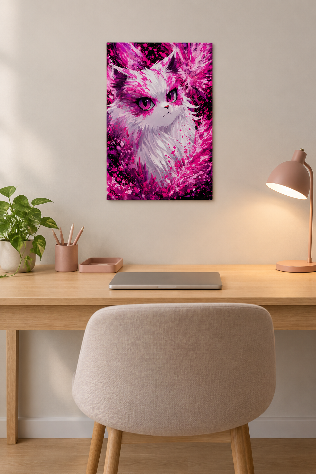 Fantasy Katze Wandbild