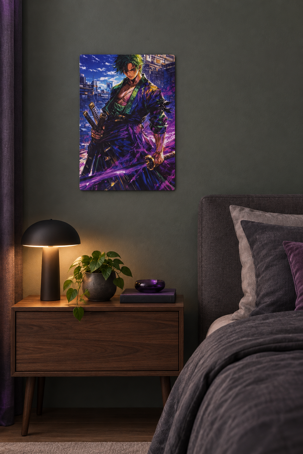 Anime Schwertkämpfer Wandbild