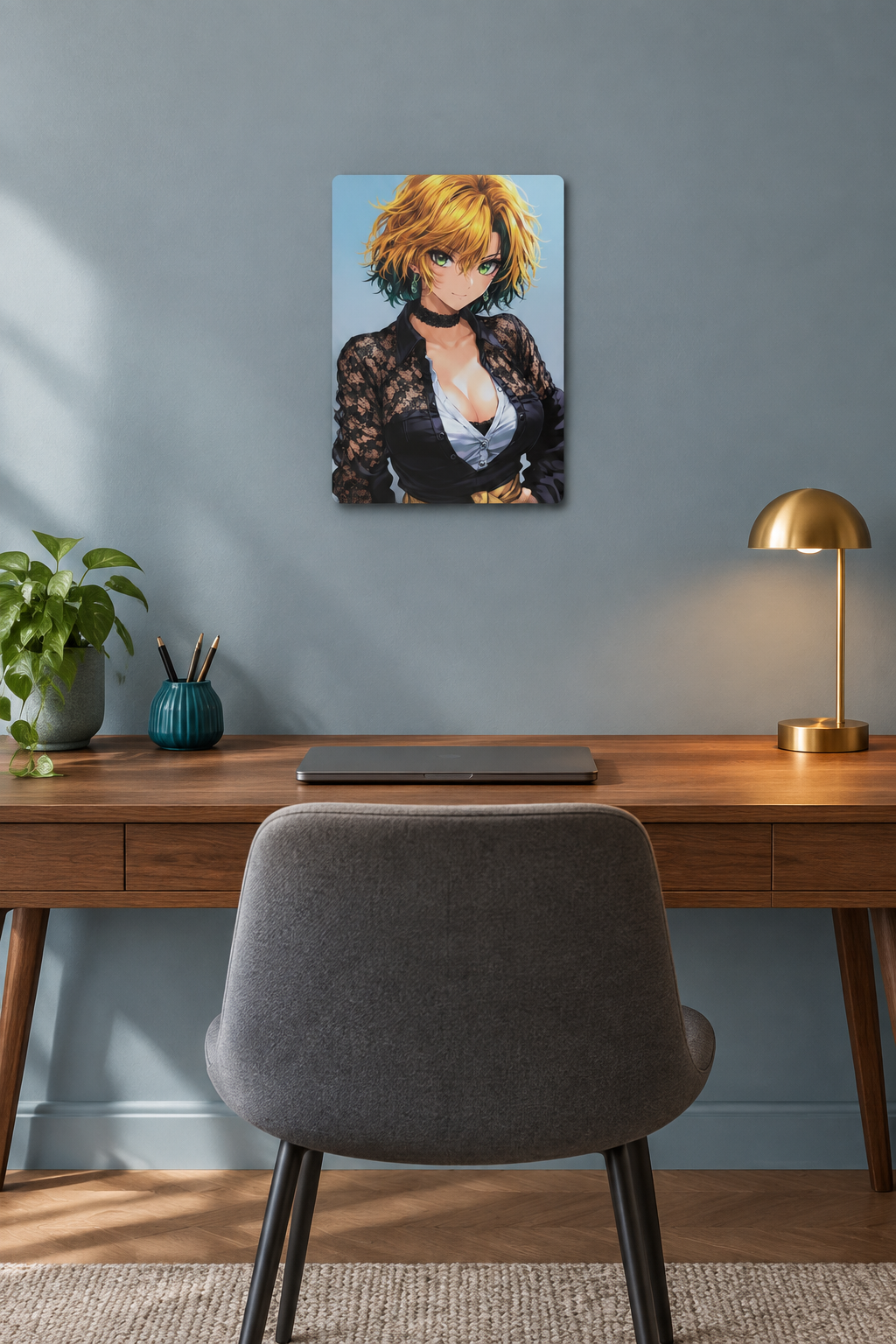 Anime Wandbild auf Metall