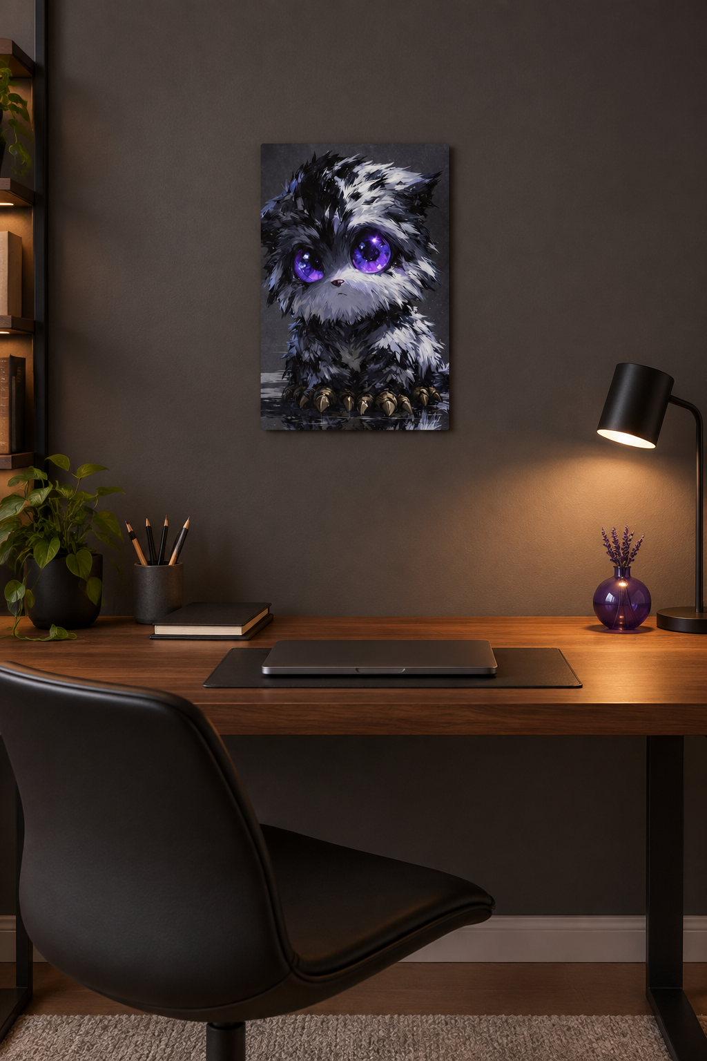 Flauschiges Fantasiewesen Wandbild