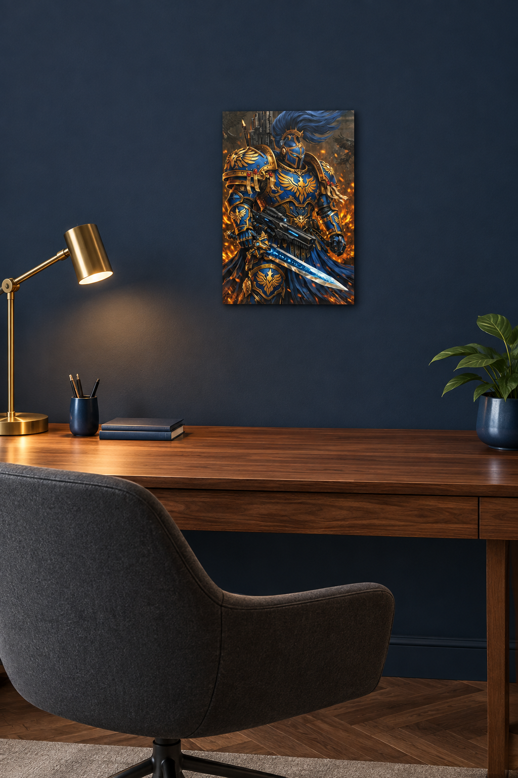 Futuristischer Ritter Wandbild