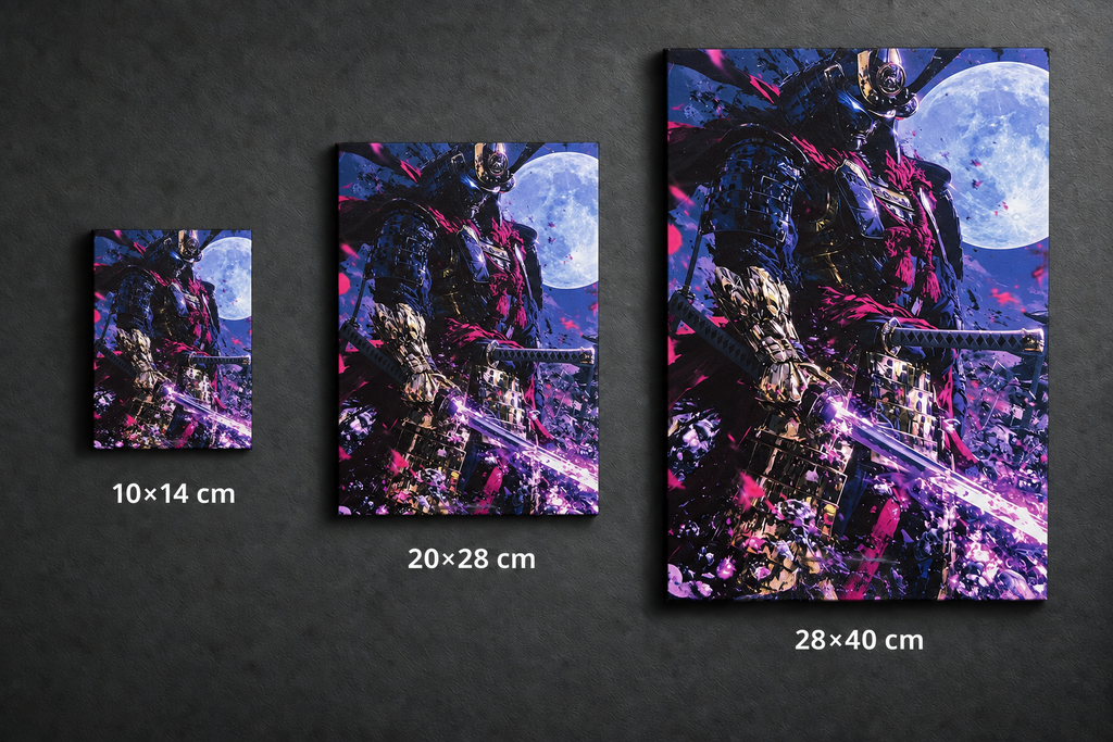 Samurai im Mondlicht Wandbild