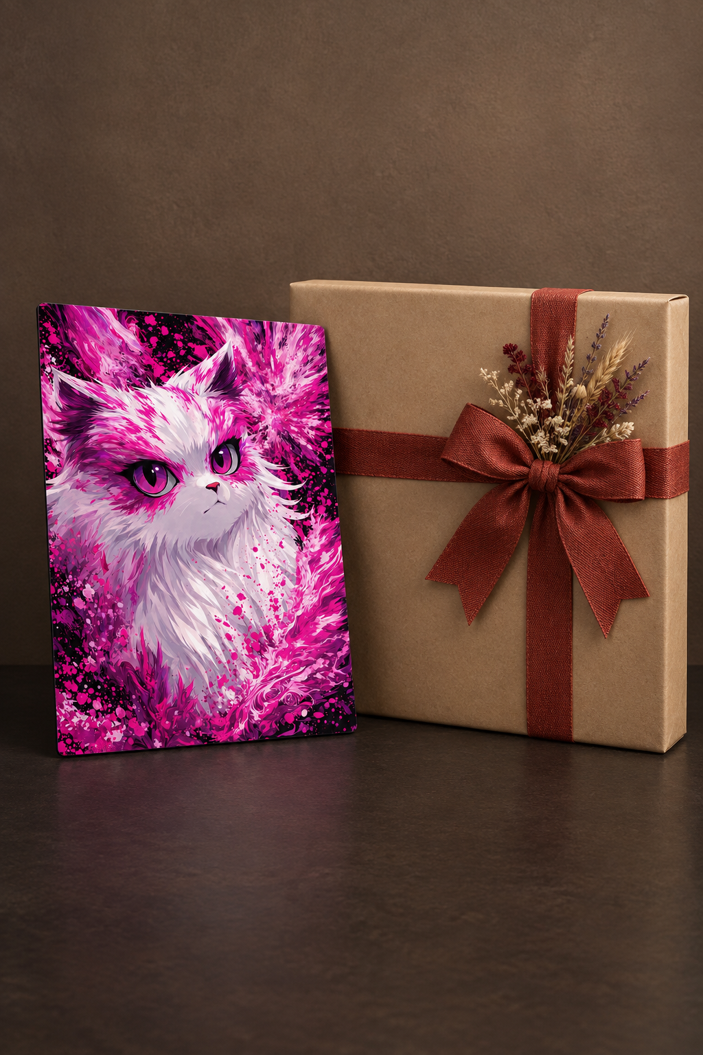 Fantasy Katze Wandbild