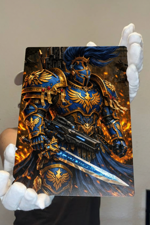 Warrior Print Held Mockup